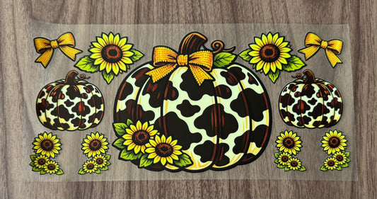 Cow Print Pumpkin Cup Wrap