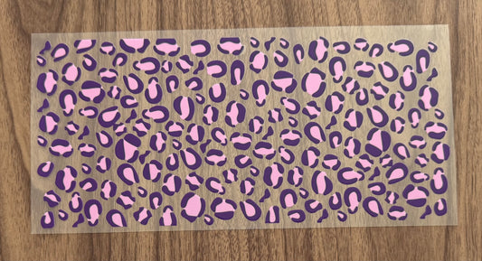 Purple Cheetah Print Cup Wrap