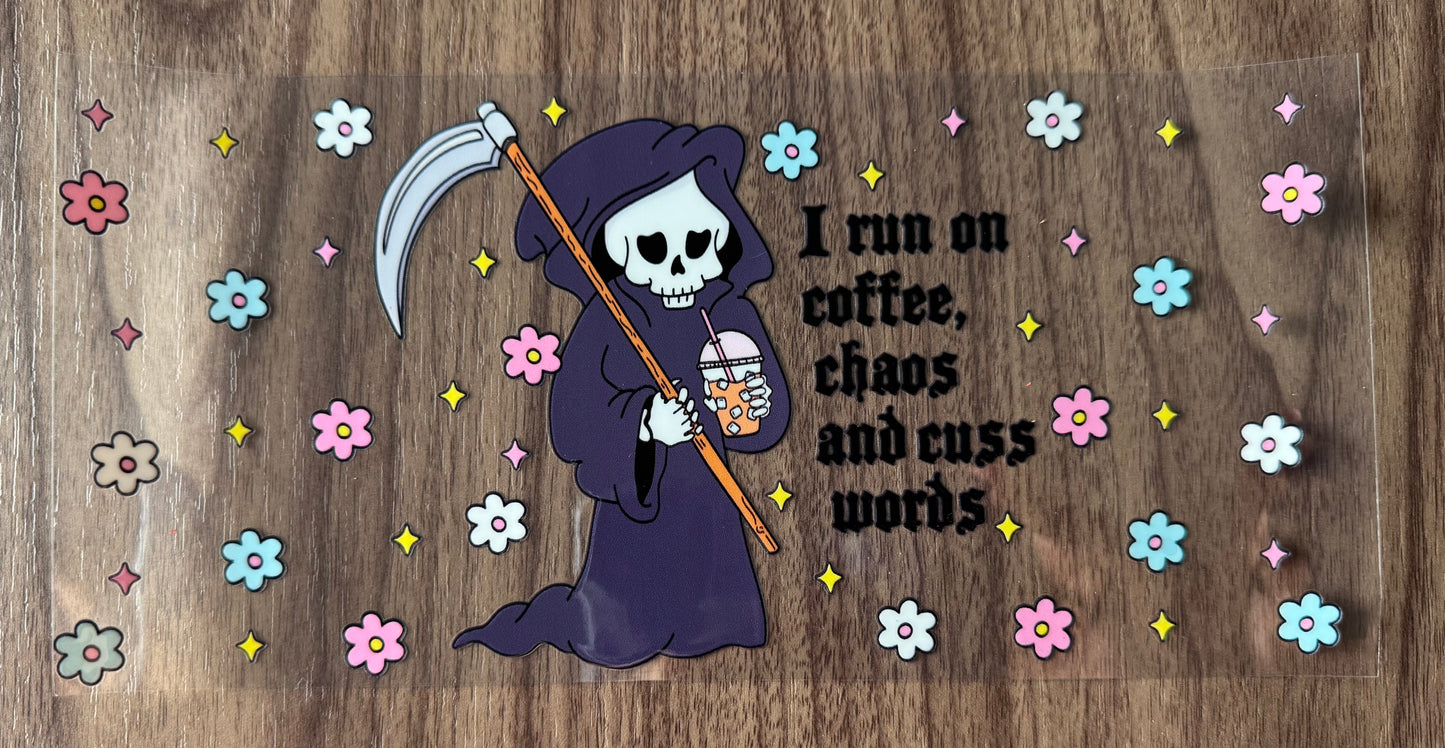 Coffee, Chaos, and Cuss Words Cup Wrap