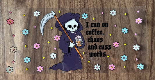 Coffee, Chaos, and Cuss Words Cup Wrap