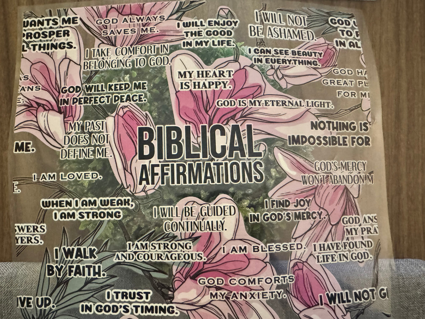 Biblical Affirmations Cup Wrap