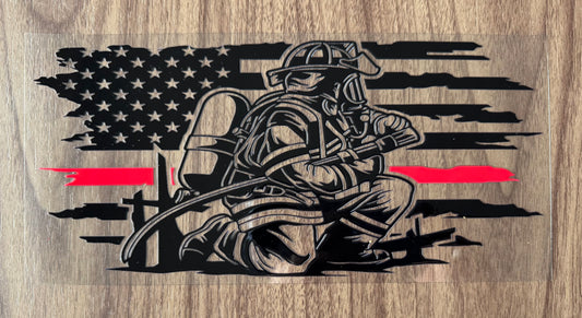 Firefighter Flag Cup Wrap