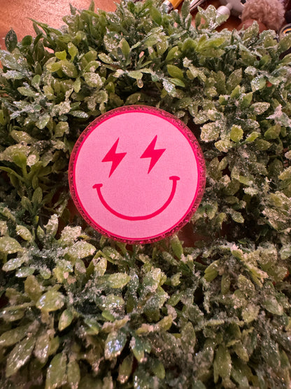 Pink Smiley Pop-Socket