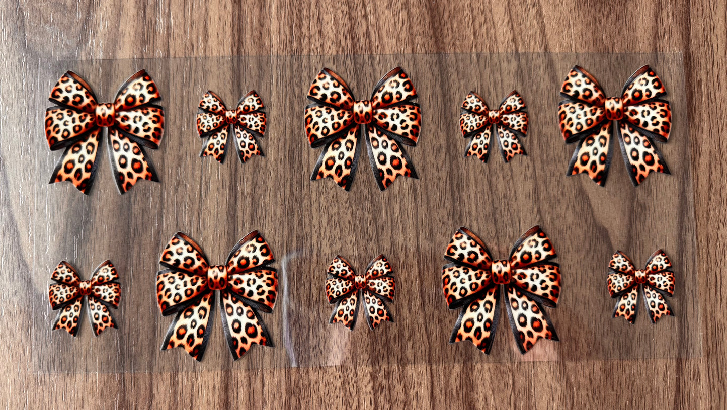 Leopard Print Bows Cup Wrap