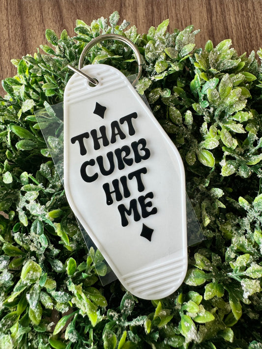 Curb Hit Me Keychain Decal