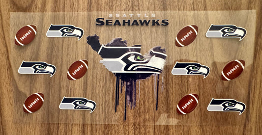 Seattle Football Paint Drip Cup Wrap