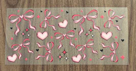 Pink Bows & Hearts Cup Wrap