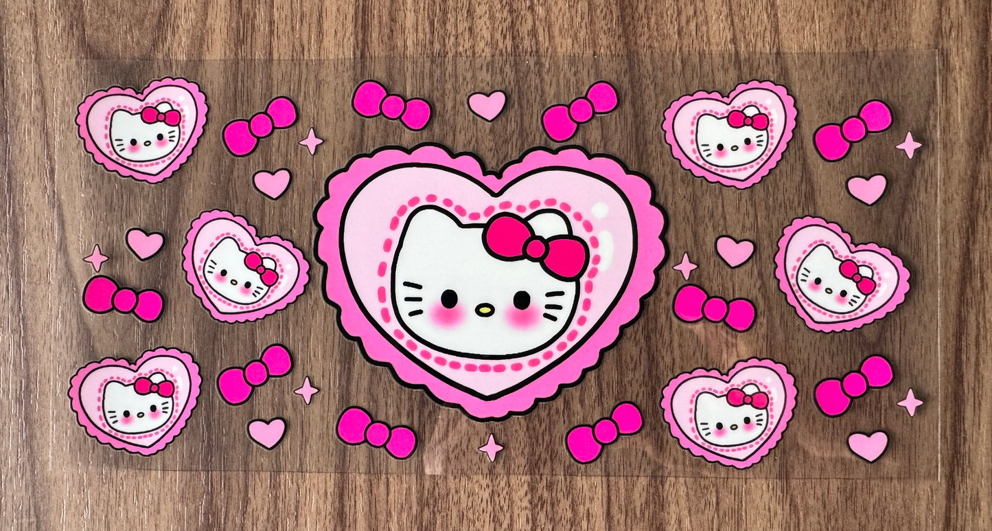 Pink Kitty Hearts Cup Wrap