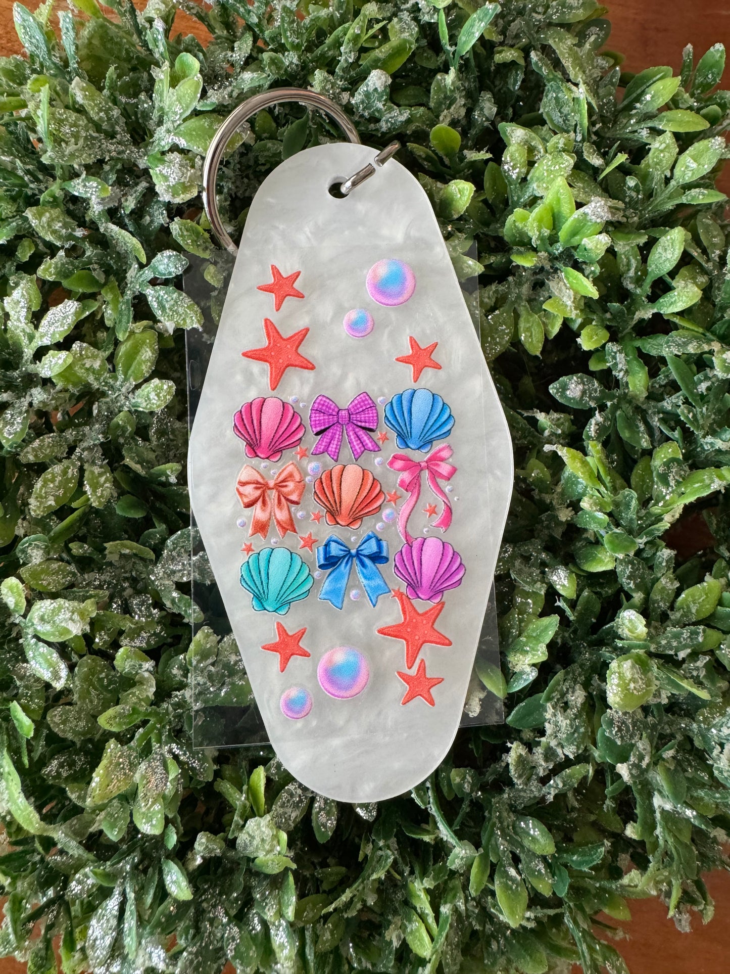 Seashells & Bows Keychain Decal