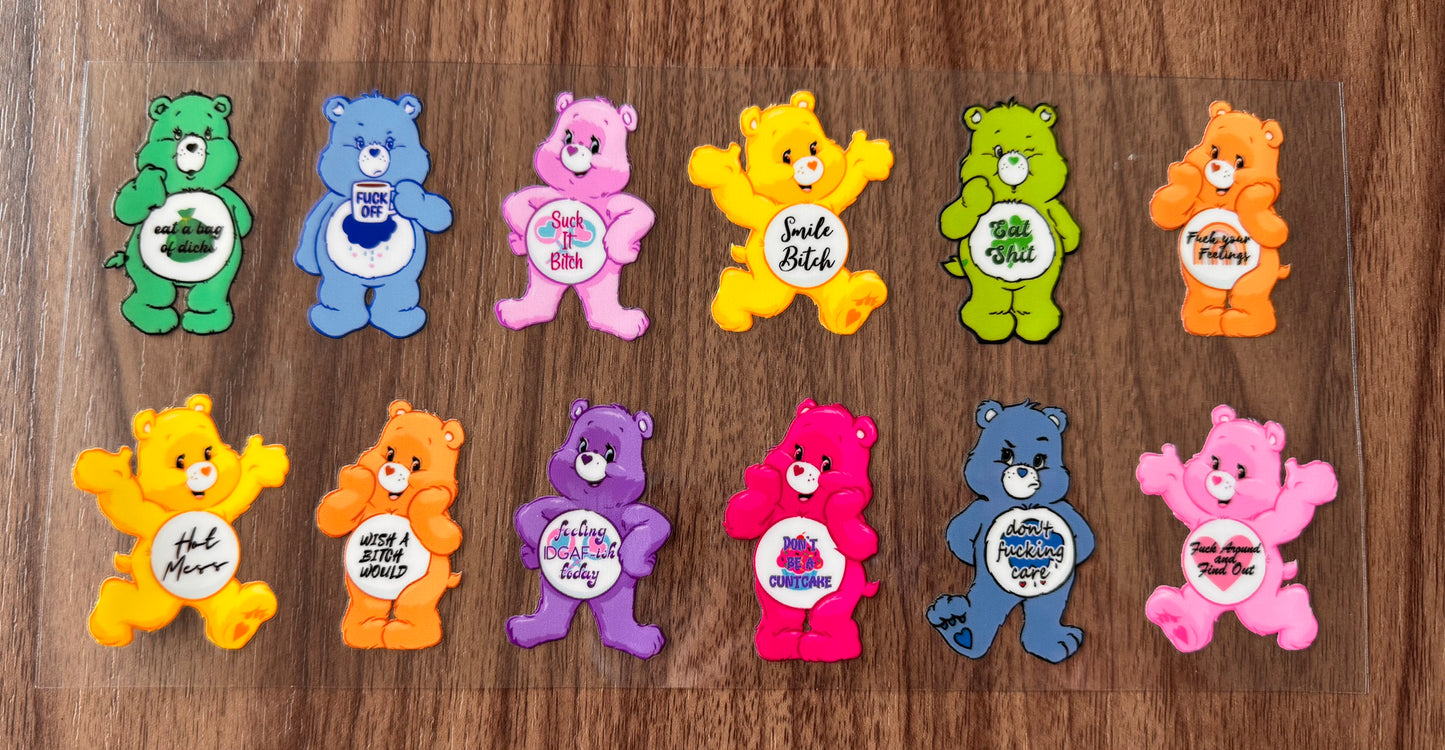 Rainbow Swear Bears Decal Sheet