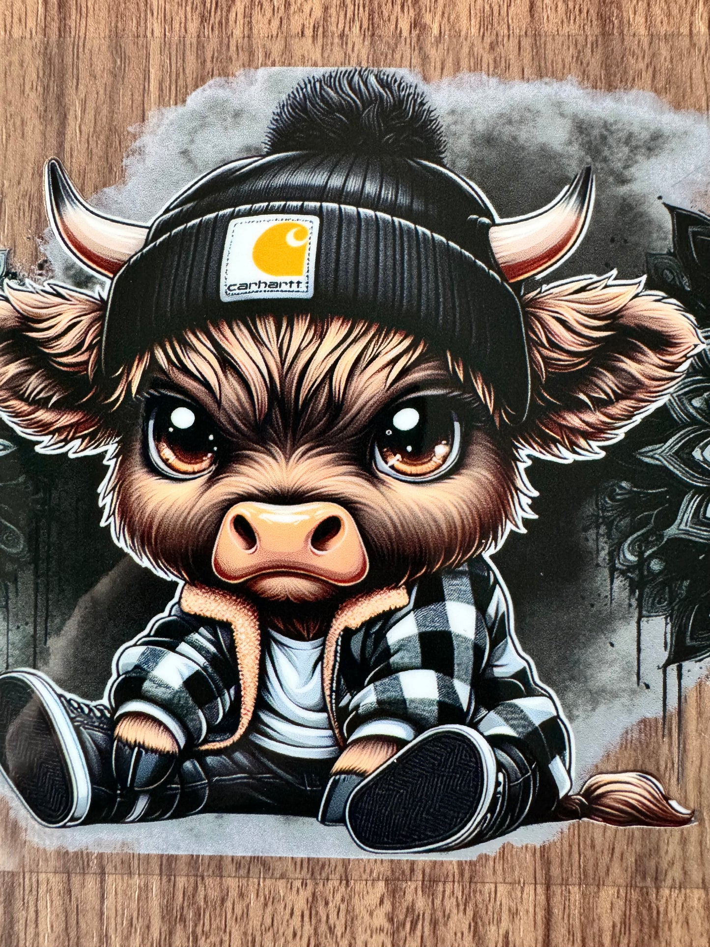 Black Cute Cow Cup Wrap