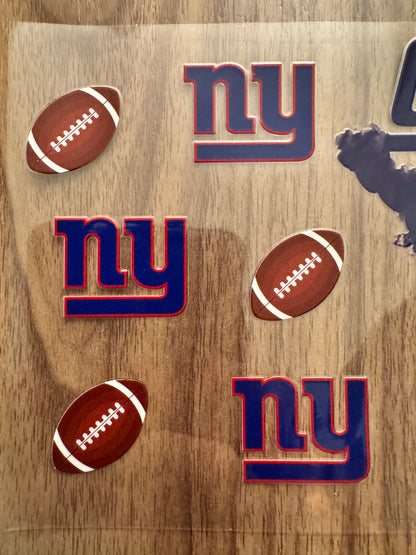 New York Football Paint Drip Cup Wrap