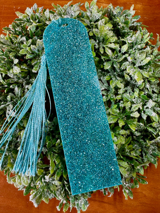 Teal Sparkly Bookmark