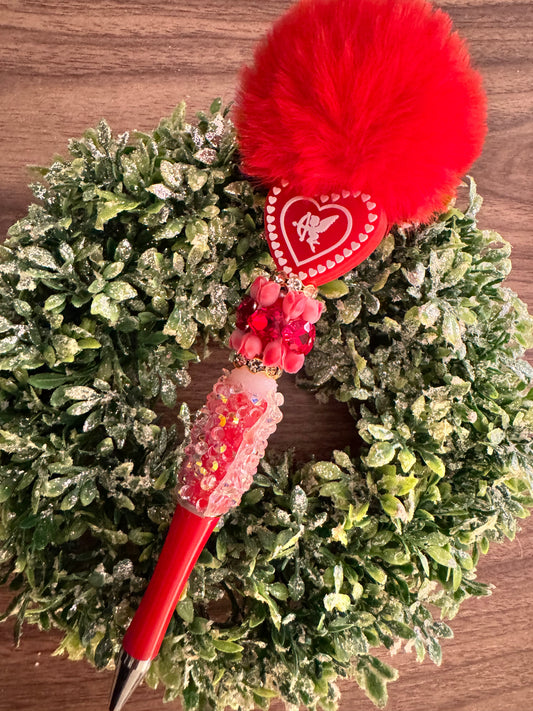 Cupid Heart Pom Pen