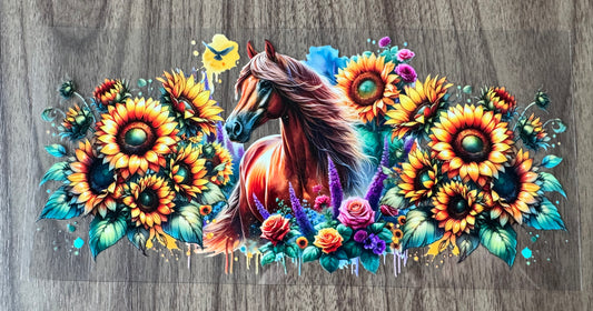Flowery Horse Cup Wrap