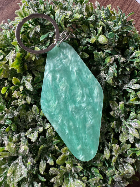 Seafoam Green Marble Motel Keychain