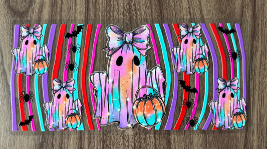 Bright Colorful Ghost Cup Wrap