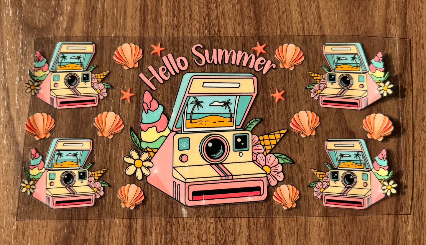 Hello Summer Camera Cup Wrap