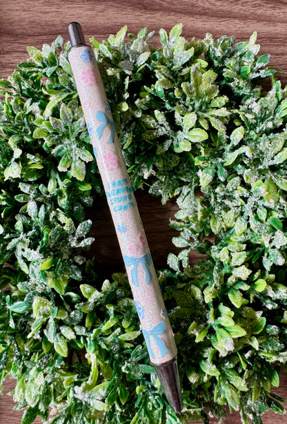 Teal Swear Bear Pen