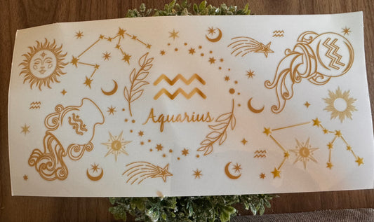 Aquarius Zodiac Cup Wrap