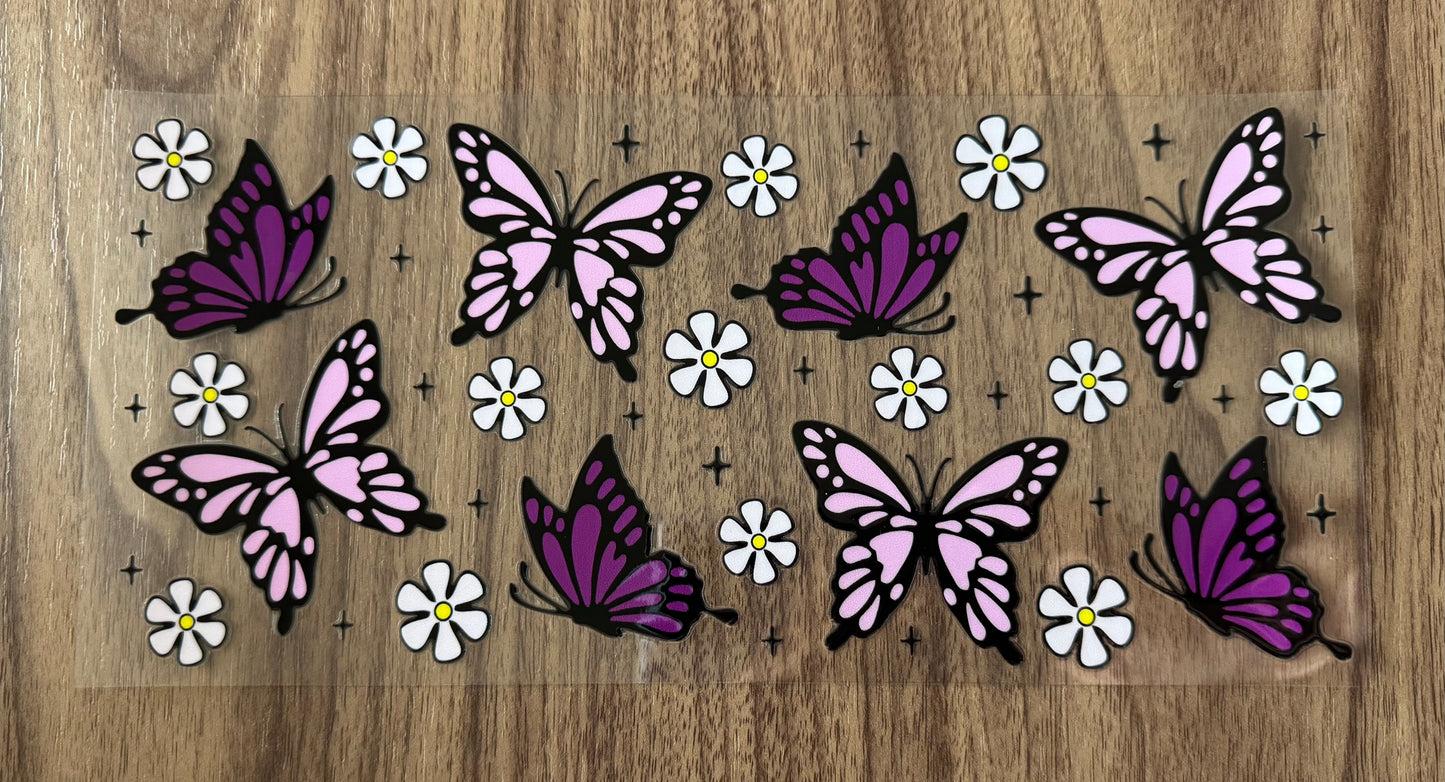 Purple Butterflies Cup Wrap