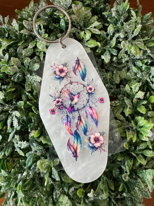 Hummingbird & Dreamcatcher Keychain Decal