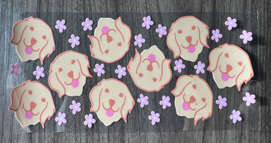 Flowery Golden Retriever Cup Wrap
