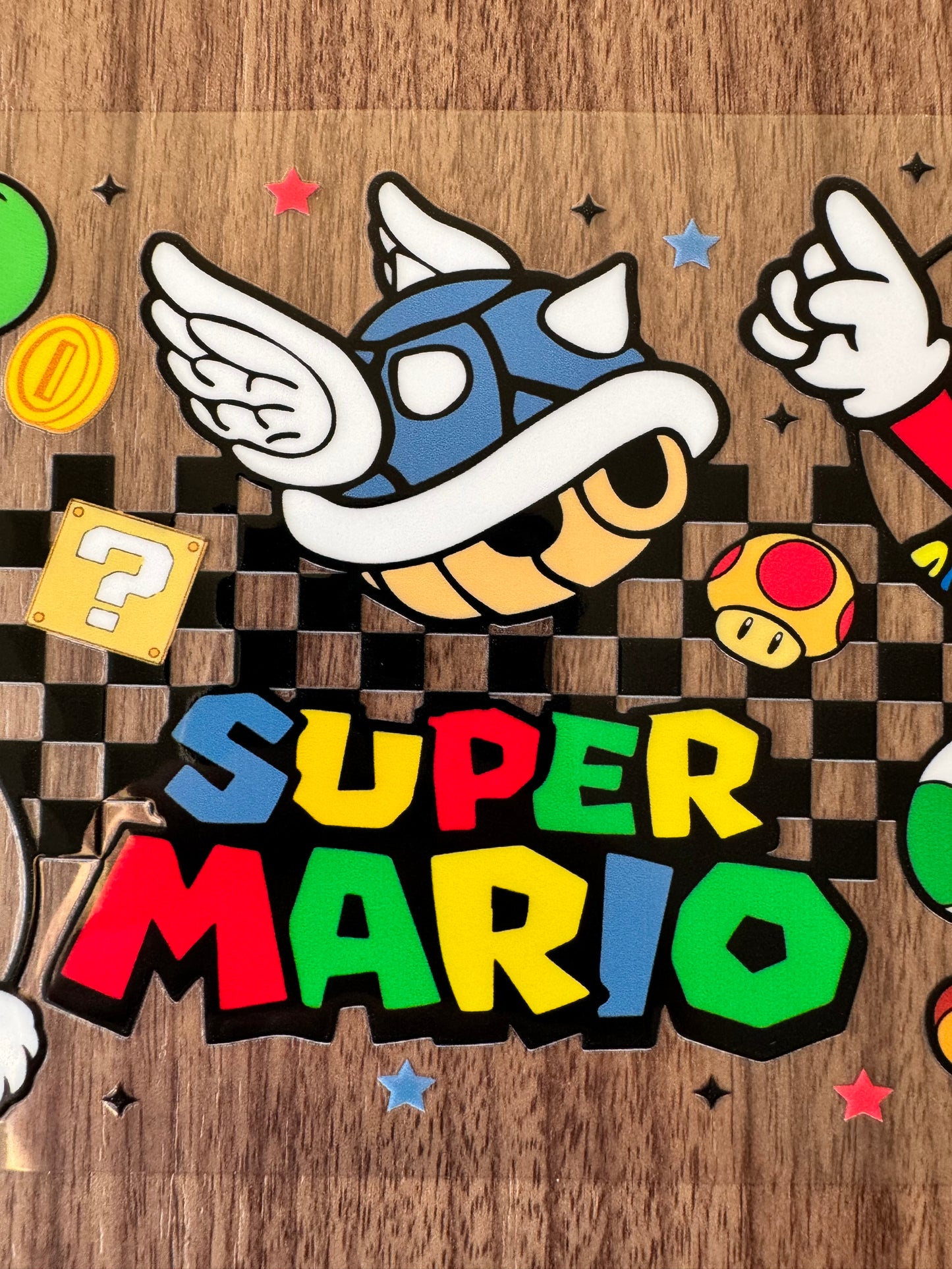 Checkered Super Bros Cup Wrap