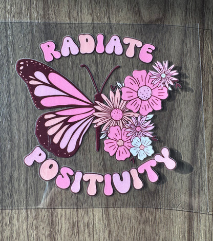 Postive Butterfly & Rainbow Decal Sheet