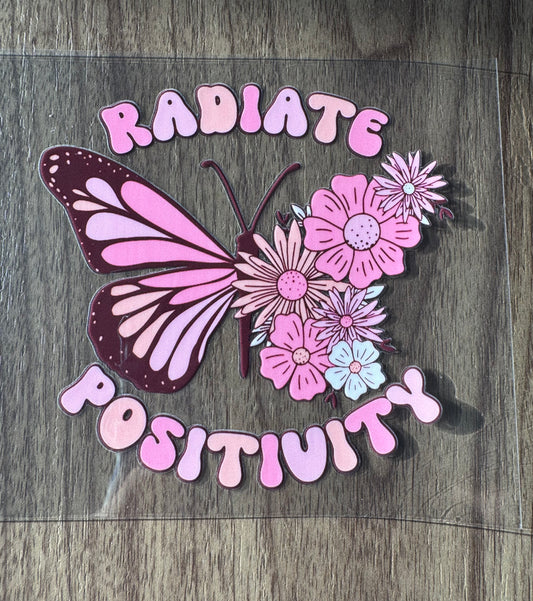 Postive Butterfly & Rainbow Decal Sheet
