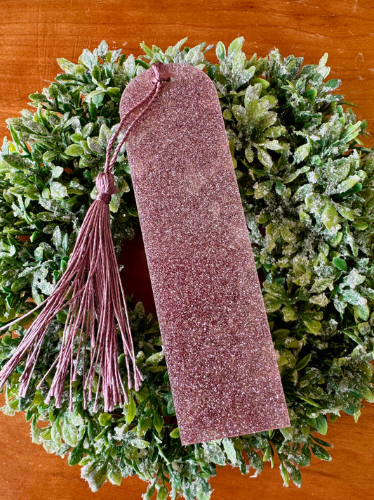 Rose Purple Sparkly Bookmark