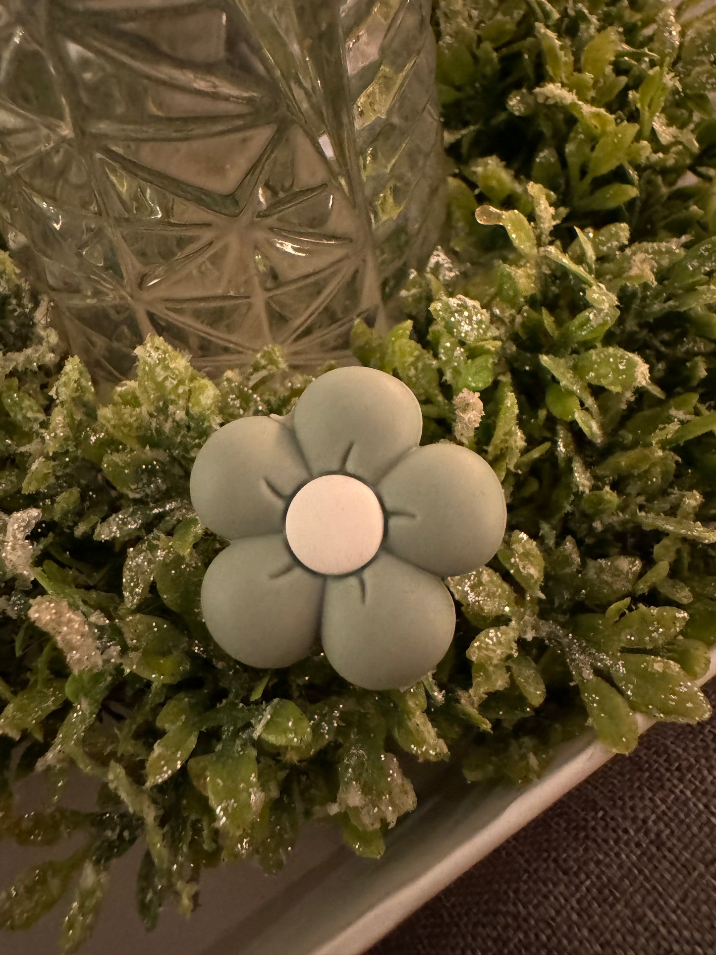 Sage Green Bubble Flower Focal