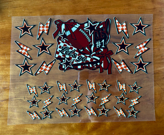 Checkered Football Cup Wrap
