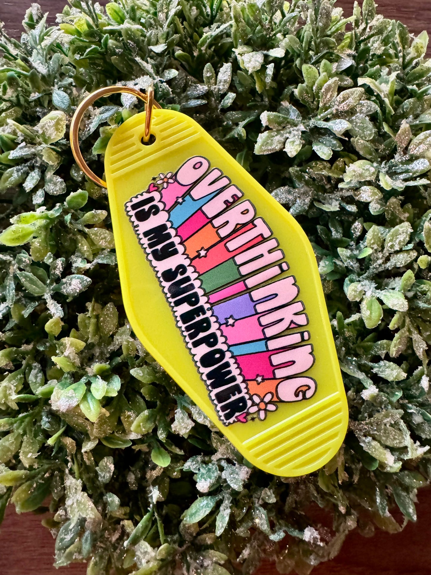 Overthinking Superpower Keychain