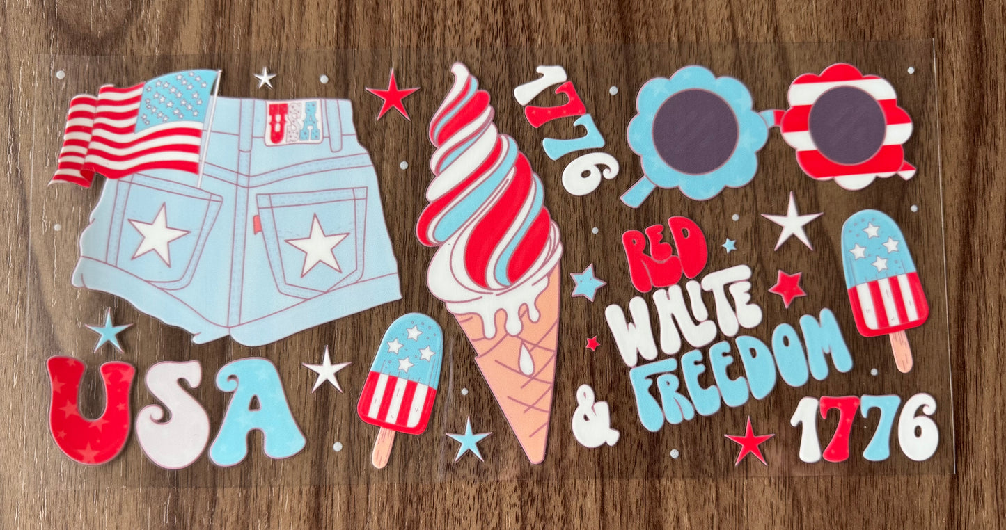 Red, White, Freedom Cup Wrap