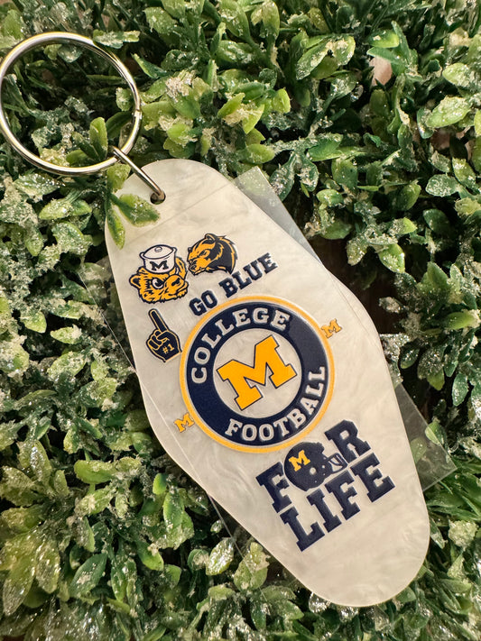 Michigan Uni Keychain Decal