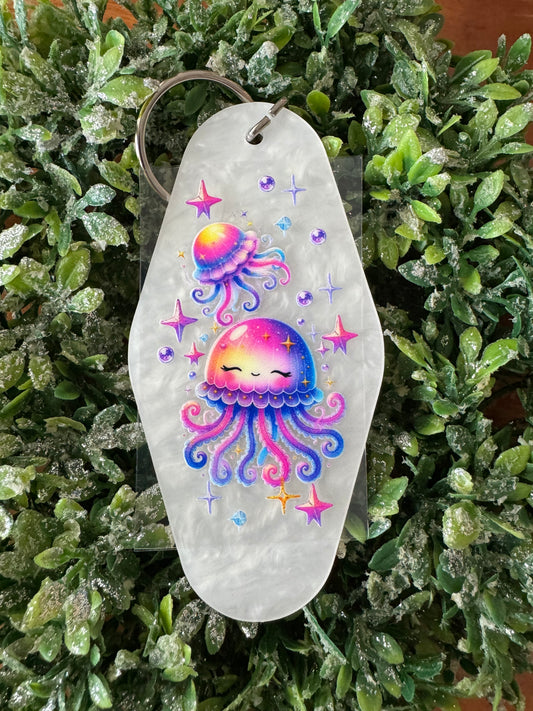 Cute Jellyfish Keychain Decal