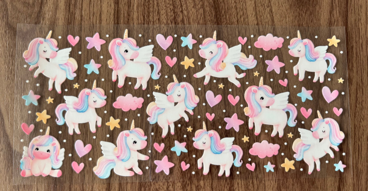 Cute Unicorns Cup Wrap