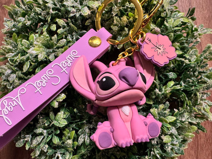 Pink Alien Keychain