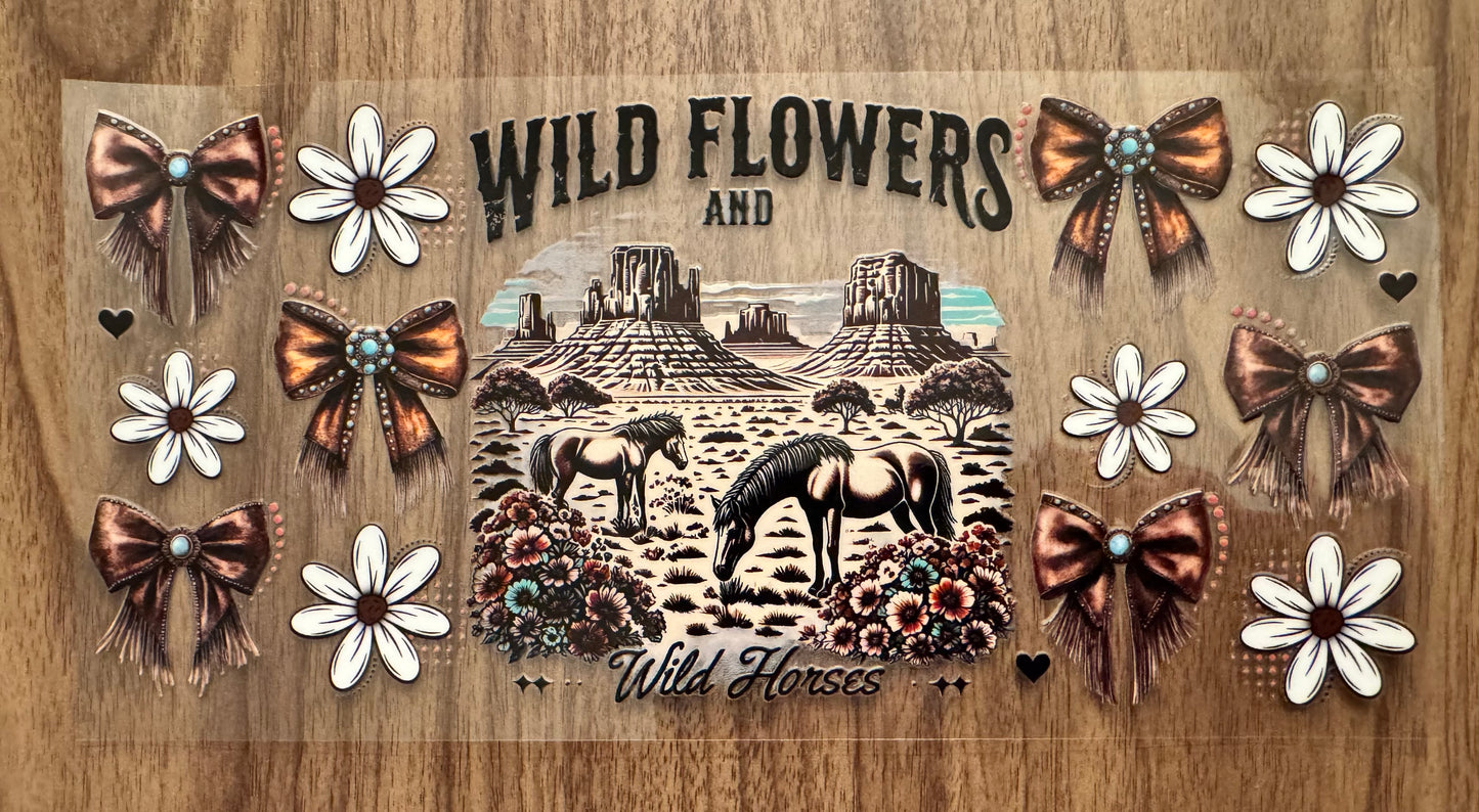 Wild Flowers & Wild Horses Cup Wrap