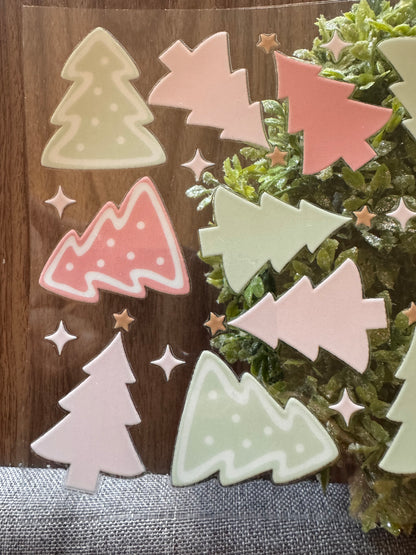 Pastel Christmas Tree Cup Wrap