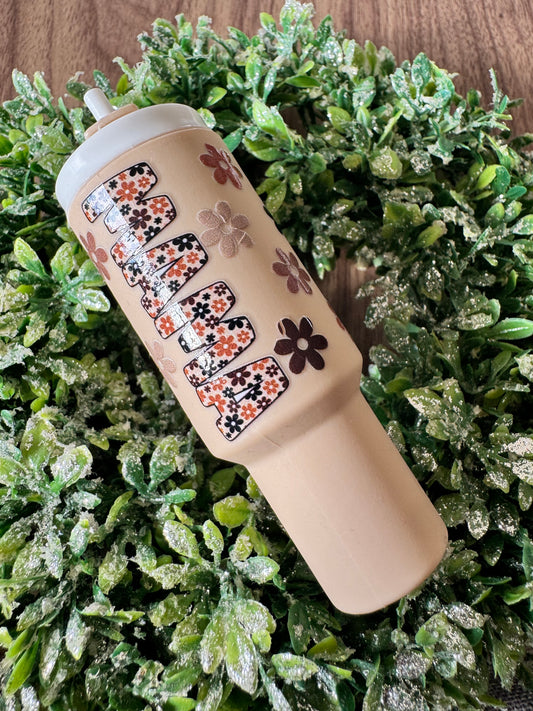 Brown Mama Mini Tumbler Keychain