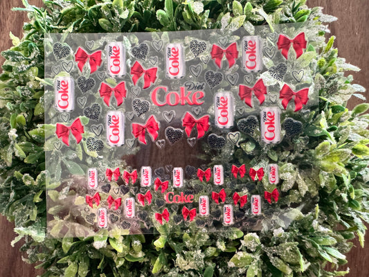 Red Diet Soda Hearts Mini Wrap