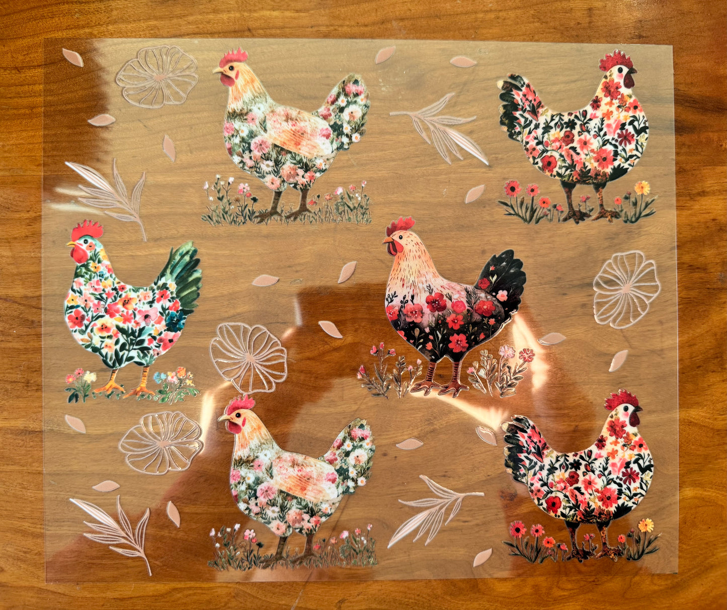 Flowery Chickens Cup Wrap