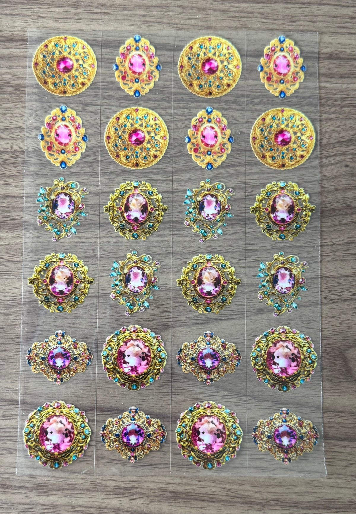 Pink & Purple Jewels Sheet