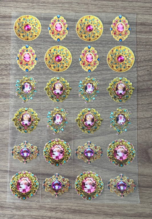 Pink & Purple Jewels Sheet