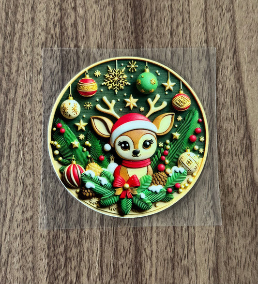 Little Reindeer Circle Decal