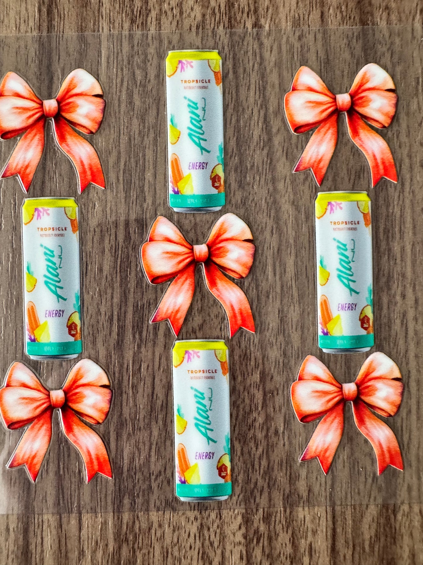 White/Orange Energy Drink Cup Wrap