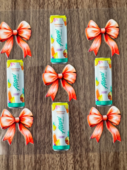 White/Orange Energy Drink Cup Wrap