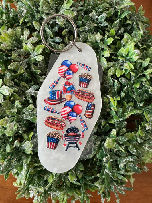 Patriotic Keychain Decal